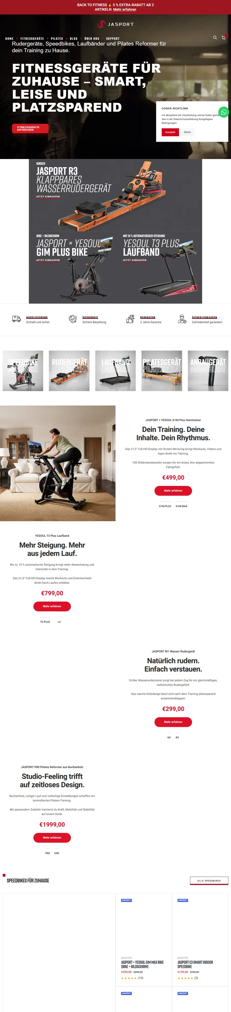 Beste Fitnessgeräte Für Zuhause - JASPORT – jasport 网页长截图